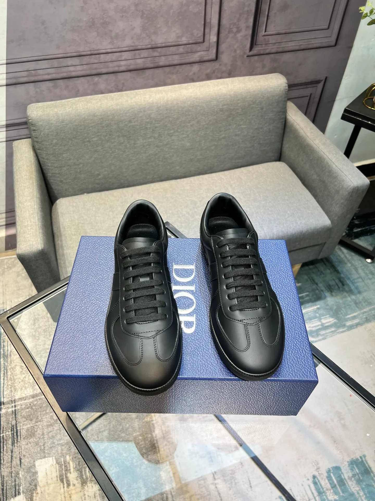 Men's men's shoes 💰560〖Audio⁠Di‎〗Dior2025⁠new‎ B01 training⁠德‎shoes Material⁠surface‎: layer⁠head‎leather⁠cow‎+lining cowhide‎ TPU original bottom⁠large⁠version‎ code number‎: male 39-45 <Male 38 46 done>